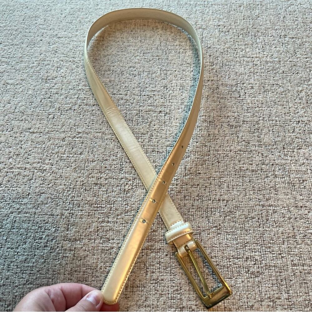 Durable PU Leather Faux Leather Belt in Pearl White Women’s Size XL